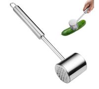 ablandador de carne de acero inoxidable 304 para carne | Ablandador de carne resistente con lados duāl | Diseño sólido de una sola pieza para carne de res, pollo y cerdo | Apto para