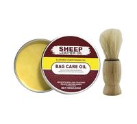 Ablandador De Cuero - 4,88 Pulgadas 3,53 Oz De Pulido Natural Con Cepillo | Crema De Cuidado Para Zapatos, Para Proteger Y Conservar Chaquetas Craqueladas Y Descoloridas Por El Sol, Heces