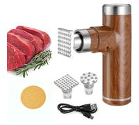 Ablandador eléctrico recargable de 25 W con 2 cabezales de martillo desmontables, ideal para preparación de carne y marinado, perfecto para uso doméstico y profesional