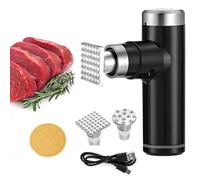Ablandador eléctrico recargable de 25 W con 2 cabezales de martillo desmontables, ideal para preparación de carne y marinado, perfecto para uso doméstico y profesional