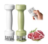 Ablandadores de carne, aguja ablandadora de carne de acero inoxidable de 20 pines, herramienta de cocina para barbacoa, herramienta de marinar carne para filetes, carne de res y pollo (2 colores)