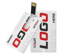 ABLAZE Memoria USB Personalizada, 512 MB/1GB/2GB/4GB/8GB/16GB/32GB, Forma de Tarjeta bancaria, USB Stick Personalizado, 50 Unidades, imágenes Impresas, Logotipo, Texto