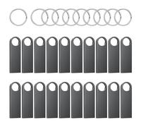 ABLAZE Pendrive 4 GB 20 Unidades de Mini Memoria USB Resistente al Agua 4GB USB Sticks Metal 20 Piezas para Ordenador portátil, Ordenador, TV, Coche(Negro)