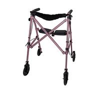 Able Life Space Saver Rollator, Andadores Ancianos 4 Ruedas, Rollator de Aluminio Para Mayores Y Adultos, Plegable Con Freno Y Asiento, Rosa Real