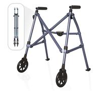 Able Life Space Saver Walker Micro, Andador Plegable para Ancianos, Andador Estrecho para Adultos de Baja Estatura con 2 Ruedas, Azul Cobalto