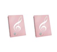 Abledance 2X Carpeta de Partituras, Capacidad de 60 PáGinas, Carpeta/Soporte para Partituras, Se Adapta Al TamañO de Carta A4, Escribible y Desmontable (Rosa)