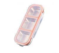 Ableholy Contenedor de aperitivos de acero inoxidable con 3 compartimentos, caja de almacenamiento de alimentos con tapas, lonchera a prueba de fugas para el trabajo, escuela, picnics, apto para