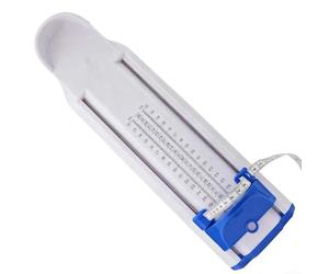 Ableholy Herramienta de medición de pie de 120 a 280 mm, medidor de pies profesional para niños y adultos, regla ABS de fácil lectura, rojo (azul)