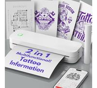 Ablemark Impresora Portatil A4, Sin Tinta Impresora Termica Tattoo Bluetooth Compatible con Android, iOS y PC, Termocopiadora Tattoo Tatuaje Impresora Pequeña A4 pour Adecuado Viajes, Trabajo, Hogar