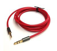 ABLET Cable auxiliar de coche macho de 300 cm, diseño chapado en oro, de 3,5 mm a 2,5 mm, compatible con auriculares Bose, para auriculares JBL, smartphone, tablet, reproductor de MP3, color rojo