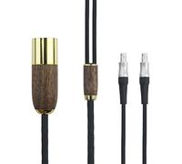 ABLET Cable balanceado XLR de 4 pines compatible con auriculares Sennheiser HD800, HD800S, HD820, cable de audio de repuesto 6N OCC, cobre chapado en plata, carcasa de madera de nogal