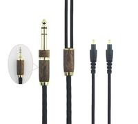 ABLET Cable de actualización de audio de repuesto 6N OCC cobre chapado en plata, compatible con Audio-Technica ATH-MSR7b ATH-SR9 ATH-ESW990H ATH-ES770H auriculares carcasa de madera de nogal y