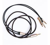 ABLET Cable de repuesto compatible con auriculares Hifiman Sundara, Arya, Ananda, HE4XX, HE-400i (última versión) de 3,5 mm/6,35 mm a conector dual de 3,5 mm, cable macho de 1,5 m