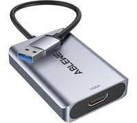 ABLEWE Adaptador USB 3.0 a HDMI, cable convertidor de gráficos de audio y vídeo de aluminio mejorado para PC, portátil, monitor, proyector, TV de escritorio, compatible con Mac OS, Windows 10/8.1/8/7