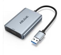 ABLEWE Adaptador USB a HDMI, USB 3.0/2.0 a HDMI 1080p Full HD Video Audio Multi Monitor Convertidor Adaptador para PC HDTV Compatible con Windows XP 10/8.1/8/7