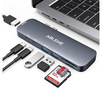 ABLEWE Hub USB-C para MacBook (7 en 2) - Adaptador multipuerto con 4K @ 60 Hz HDMI, 100 W Power Delivery, lector de tarjetas SD/TF, compatible con MacBook Pro/Air 2022-2018