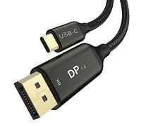 Ablink Cable USB C a DisplayPort 1.4 de 10 pies - Cable Thunderbolt 4/3 a DP 1.4 [8K a 60Hz, 4K a 144Hz] - Compatible con 2K a 240Hz, 32.4 Gbps - Perfecto para juegos, oficina, hogar