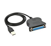 ABLNLPYOC Adaptador LPT de impresora paralela USB a 25 pines DB25 hembra IEEE 1284, cable convertidor de impresión, interfaz paralela
