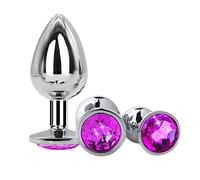 ABM2-Púrpura 3 Piezas De Metal Hermético Banda De Cristal Artículo ậḿậl Plṹg tậpṑn ậnậl ậnậlṧ bṹtt plậy plṹgṧ ậnậlplṹg ậnậleṧ bṹttplṹgṧ pṝinḉipiậnteṧ ḿetậl