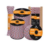 Abma Cord 4mm Paracord 550 Nylon Cuerda (10-15-30-50m) Tipo III 7 Hebras Cuerda de Nailon - MAX. 250 kg - Cumbre, 15m