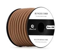 Abma Cord Cuerda Elástica 10mm 10M Cuerda de Lona Cuerda de Goma Cuerda Tensora Cuerda Expansora - Marrón