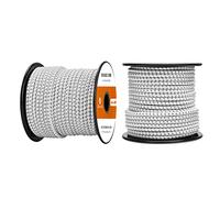 Abma Cord Cuerda Elástica 4mm 20M Cuerda de Lona Cuerda de Goma Cuerda Tensora Cuerda Expansora - Negro&Blanco