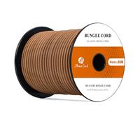 Abma Cord Cuerda Elástica 4mm 30M Cuerda de Lona Cuerda de Goma Cuerda Tensora Cuerda Expansora - Marrón