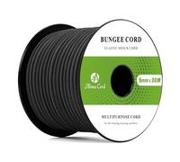 Abma Cord Cuerda Elástica 5mm 30M Cuerda de Lona Cuerda de Goma Cuerda Tensora Cuerda Expansora - Negro
