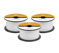 Abma Cord Cuerda Poliéster Trenzada 3mm x 30m para Nautica, Exterior, Barco, Amarre, Driza - Blanco