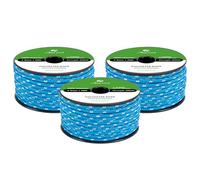 Abma Cord Cuerda Poliéster Trenzada 5mm x 20m para Nautica, Exterior, Barco, Amarre, Driza - Azul/Blanco