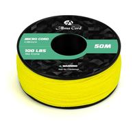 Abma Cord Micro Cuerda 1,18 mm Paracord 50M Bobina - MAX. 45kg (100lbs) - Amarillo Neón