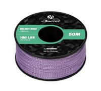 Abma Cord Micro Cuerda 1,18 mm Paracord 50M Bobina - MAX. 45kg (100lbs) - Lila Claro