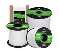 Abma Cord Paracord 2mm Cuerda de 100% Nylon 50m Tipo I Cuerda de Paracaídas 1 Hebra - MAX. 45 kg - Blanco