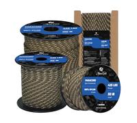 Abma Cord Paracord 3mm 15m Cuerda Paracord 100% Nylon Resistente Tipo II 3 Hebras Cuerda de Paracaídas para Exteriores - MAX. 192 kg - Bosque Camo