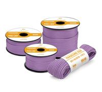 Abma Cord Paracord 4mm 15m Cuerda Paracord 550 Tipo III 7 Hebras para Al Aire Libre, Supervivencia, Camping, Bricolaje - MAX. 250 kg - Lila Claro