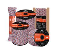 Abma Cord Paracord 4mm 9 Hebras 10m Cuerda de Nylon Cuerda Paracord Tipo III 620lbs - MAX. 280 kg - Cumbre