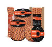 Abma Cord Paracord 4mm 9 Hebras 15m Cuerda de Nylon Cuerda Paracord Tipo III 620lbs - MAX. 280 kg - Phoenix Sunrise
