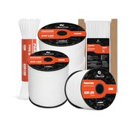 Abma Cord Paracord 4mm 9 Hebras 50m Cuerda de Nylon Cuerda Paracord Tipo III 620lbs - MAX. 280 kg - Blanco