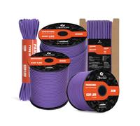 Abma Cord Paracord 4mm 9 Hebras 50m Cuerda de Nylon Cuerda Paracord Tipo III 620lbs - MAX. 280 kg - Morado