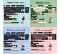 Abnt2 teclas Cherry Profile PBT Dye-Sub BR teclas Monster Red Samurai Blue Samurai para teclado mecánico 7U barra espacial Monster 136 Keys