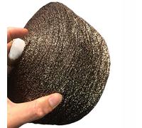 ABNUM Hilo metálico de 500g para Tejer algodón Hueco, Hilos de Ganchillo DIY, línea Brillante de Ganchillo para Tejer DIY, Sombrero de Hilo Dorado y Plateado, Juguete