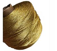ABNUM Hilo metálico de 500g para Tejer algodón Hueco, Hilos de Ganchillo DIY, línea Brillante de Ganchillo para Tejer DIY, Sombrero de Hilo Dorado y Plateado, Juguete