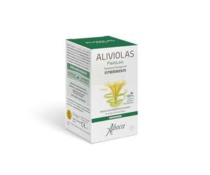 Aboca Aliviolas Fisiolax, Complemento Alimenticio, Tránsito Intestinal, 100% Natural, 90 Comprimidos, Blanco, 90 Unidad, 37.8 g