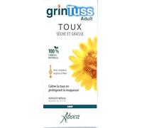 Aboca GrinTuss Adult - Jarabe de tos seca y grasa, 180 g