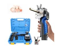 Abocardador Regulable para Tubos de Cobre de Aire Acondicionado Profesional, herramienta de expansión de tubo de 1/4"-3/4" con luz LED, herramienta de abocardado de tubo excéntrico de 45°, （9chucks）