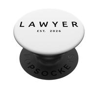 Abogado EST. 2026, Hombres Mujeres Abogado Escuela de Derecho Graduación PopSockets PopGrip Adhesivo
