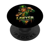 Abogado Leprechaun | Humor de los Hombres Graciosos de la Suerte Irlandesa de San Patricio PopSockets PopGrip Adhesivo