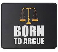 Abogado Nacido para Discutir Mousepad Bordes Cosidos Alfombrilla De Escritorio Lavable Mouse Pad para Gaming Oficina Pc 25X30Cm