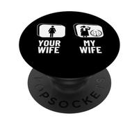 Abogado Su Esposa Mi Esposa Marido Divertido Abogado PopSockets PopGrip Adhesivo