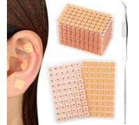 ABOHU 1200 Unids Acupuncture Semillas de Oreja, Adhesivas Desechables para Masaje de Oídos, Desechables Oído Prensa Semillas Acupuntura Vaccaria Masaje De Habas Massagee Ear Seed Kit De Acupresión